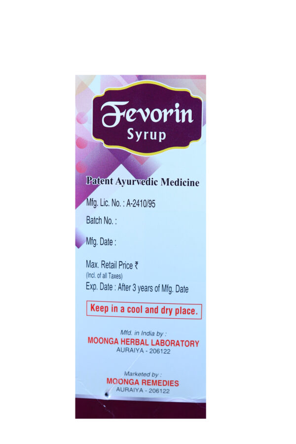 FEVORIN Syrup – Ayurvedic Fever & Immunity Booster (100ml) - Image 5