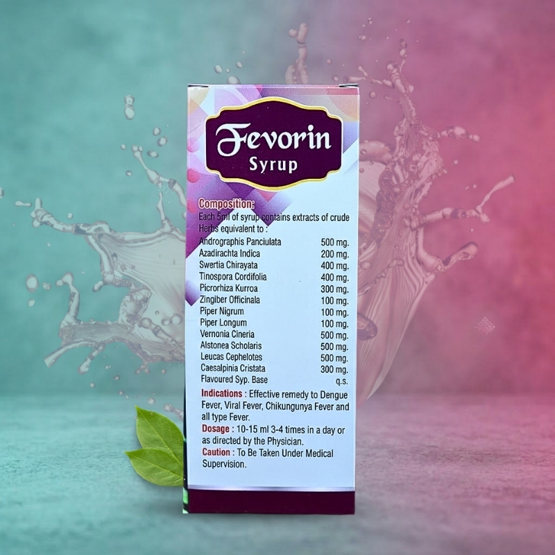 FEVORIN Syrup – Ayurvedic Fever & Immunity Booster (100ml) - Image 3