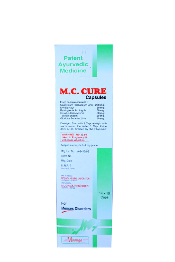 M.C. CURE Capsules – Ayurvedic Medicine for Menses Disorders - Image 3