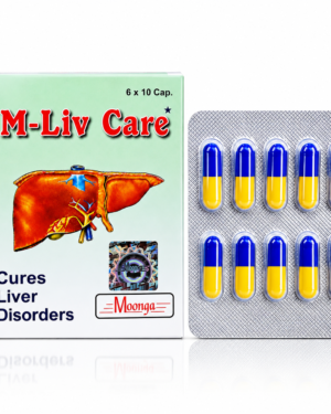 M-Liv Care Capsules – Ayurvedic Liver Support & Detox (6 x 10 Capsules)